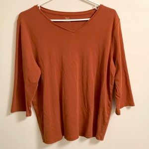 CJ Banks 3/4 Sleeve V-Neck